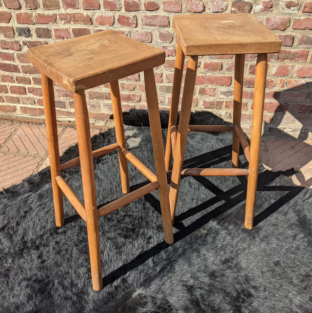 Tabourets de bar en bois