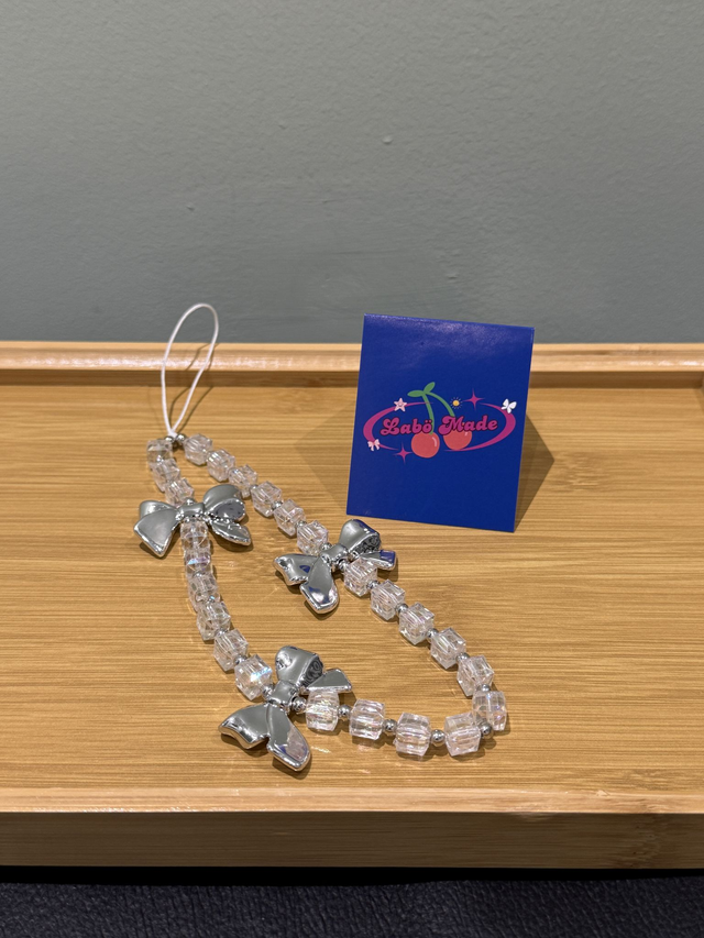Metallic Bow Charm Strap