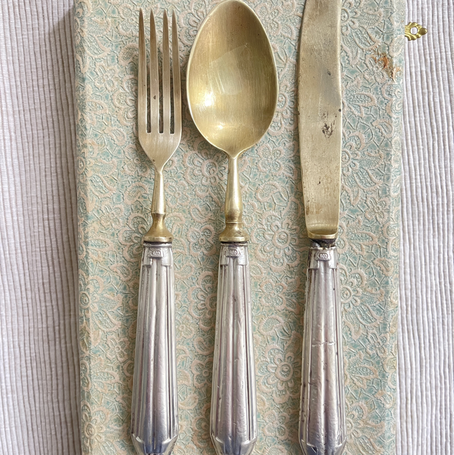 Besteck Antik shabby chic  800er Silber