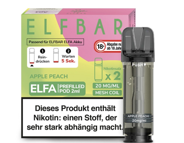 ELFBAR ELFA Prefilled Pods – Apple Peach | 20 mg