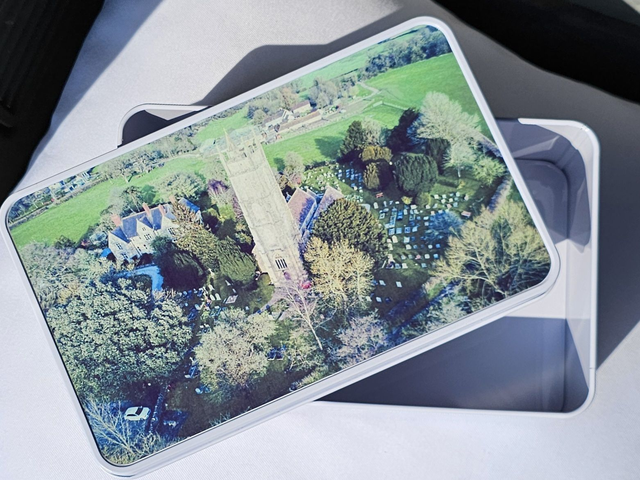 Tin - Publow White Rectangle Tin