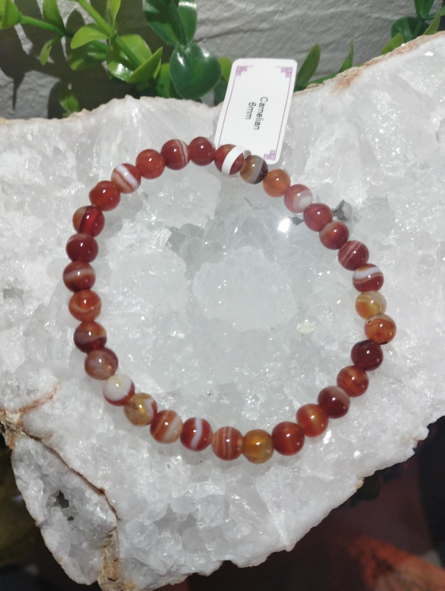 Bracelet Cornaline 6mm