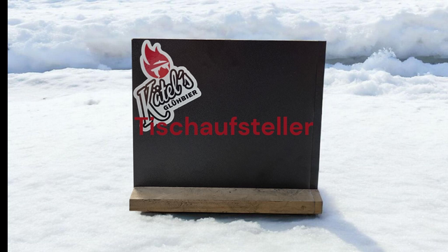 Tischaufsteller Kätel's Glühbier