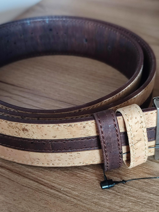 Ceinture réversible homme naturel et marron