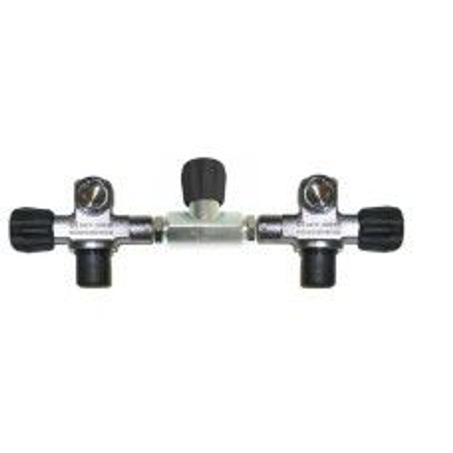 Robinetterie double avec pont séparateur pour bi