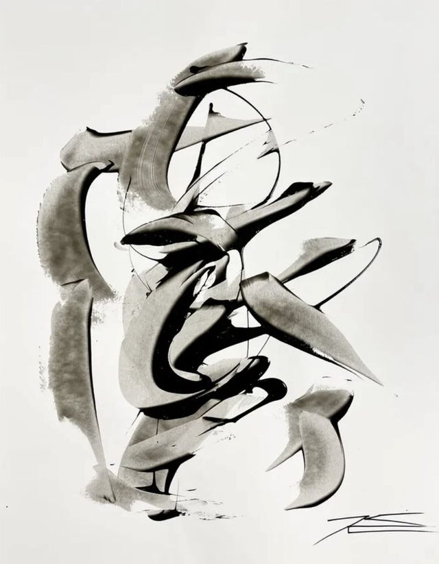 Oeuvre sur papier - Samouraï - 50x65cm