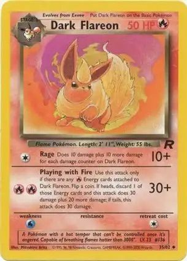 Dark Flareon - 35/82 (Team Rocket Unlimited)