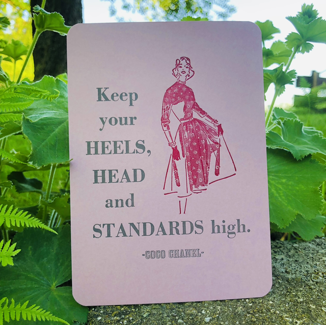 „Keep your Heels…“ Postkarte 