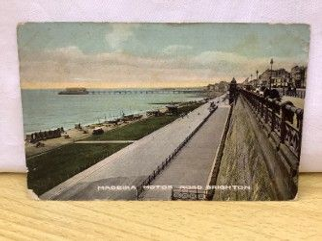 Madeira Motor Road, Brighton, Sussex, Sheldrick &amp; Sons Stationers postcard. Our Ref No. R299 £3.00