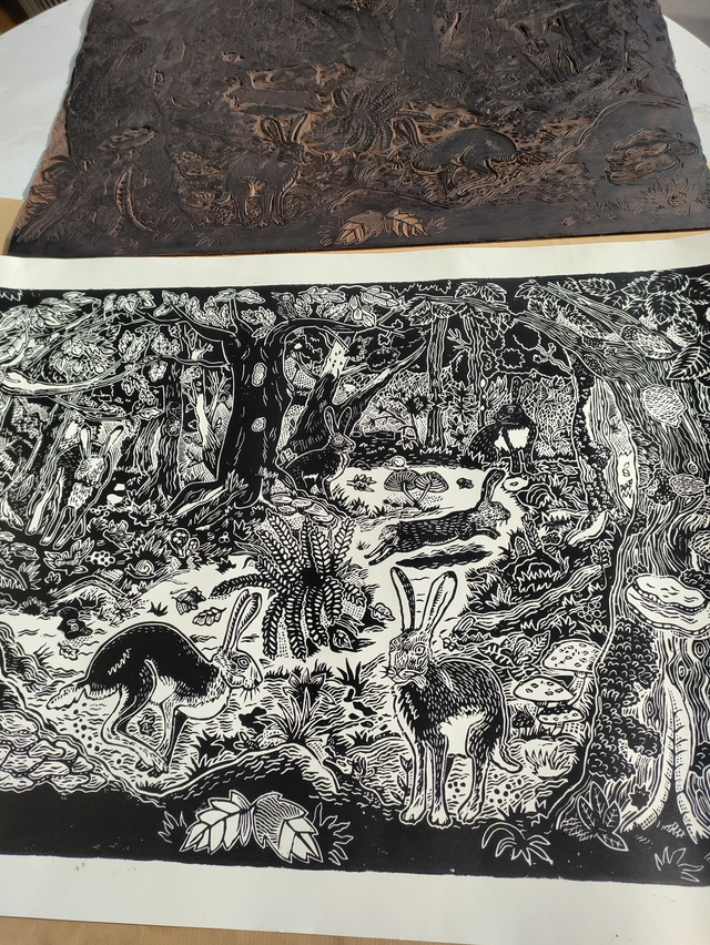 La forêt des lièvres format A2