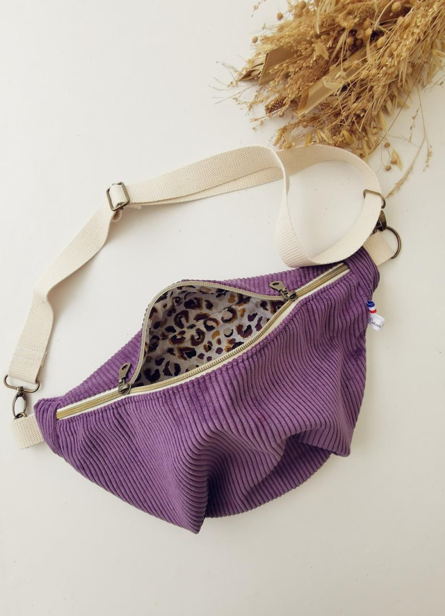 Banane LOUISE velour violet 