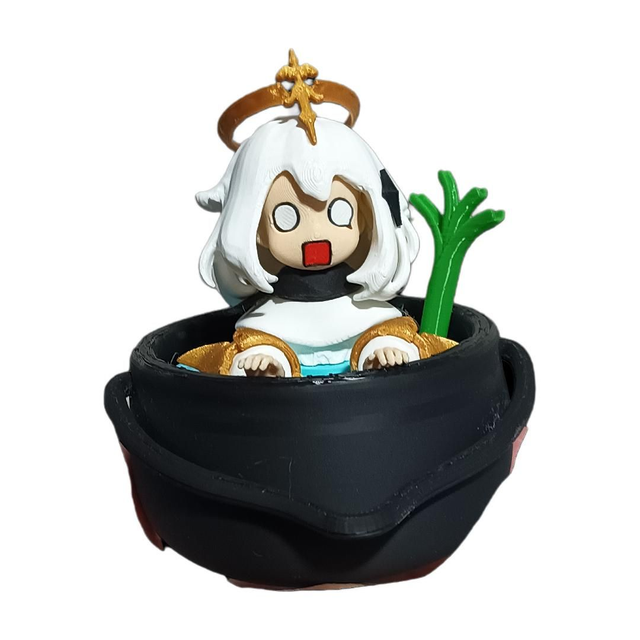 Paimon en una olla - Genshin Impact