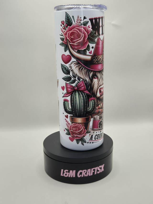 Country girl themed 20 0z tumbler 