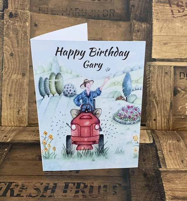 Happy Birthday gardening card