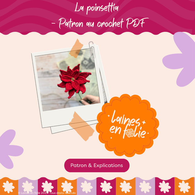 Patron au crochet – La poinsettia (PDF)