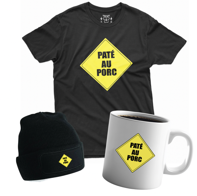 "PATÉ AU PORC" Tshirt, Sweat, Bonnet, Totebag, Mug