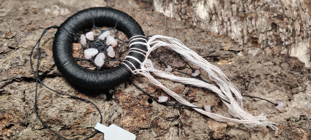 Attrape rêve quartz rose 