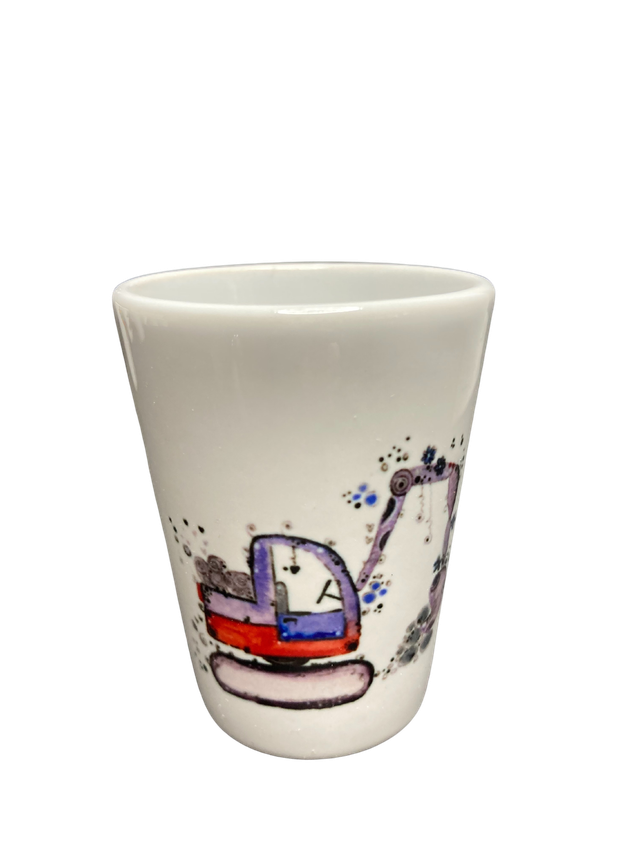 Schnapsglas Keramik "Bagger"