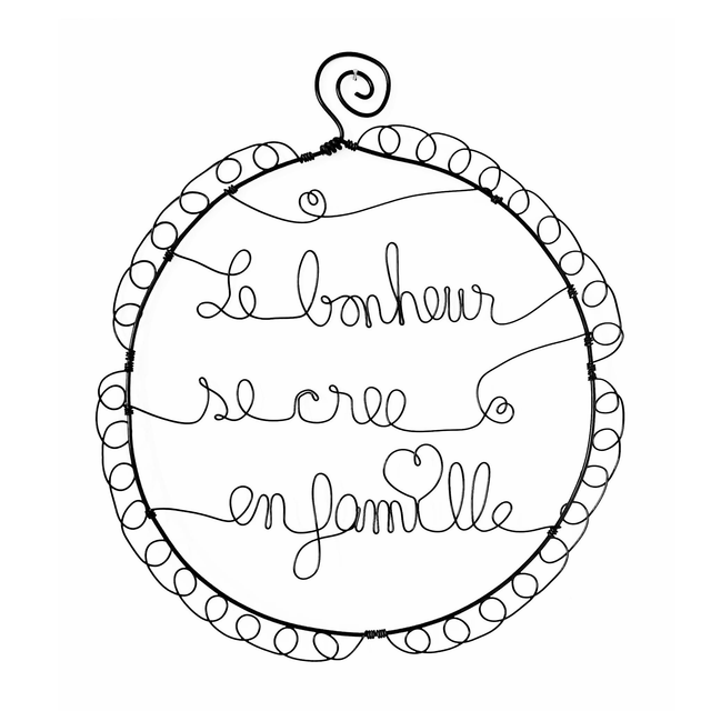 Cadre "Le bonheur se crée en famille"