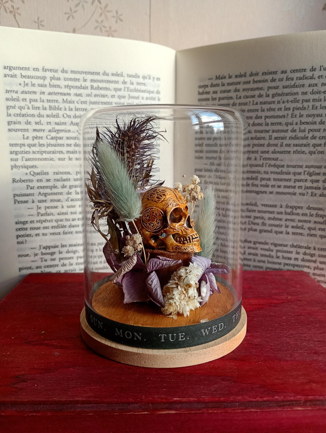 D14 mini crâne bleu