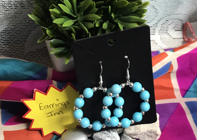 Blue Dangling Earrings- BLDE92