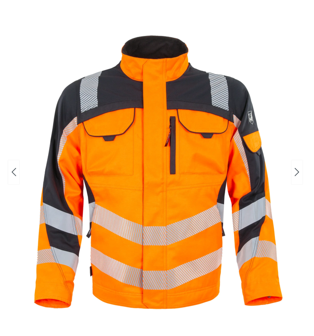 Arbeitsjacke "Grizzlyskin Warnschutz" - orange 