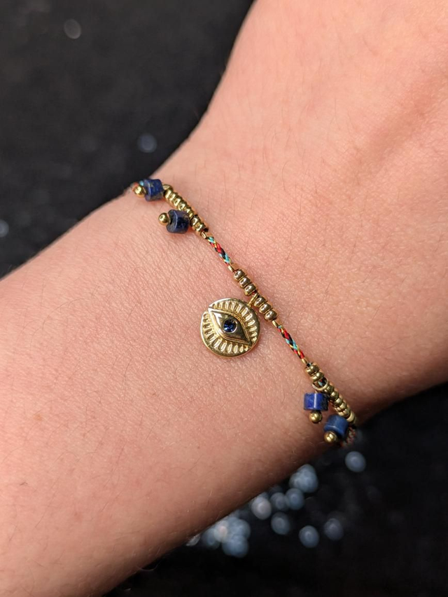 Bracelet oeil protecteur lapis lazuli 