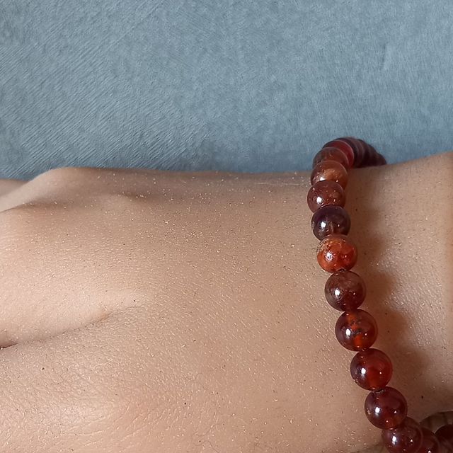 Bracelet ajustable en Grenat Hessonite