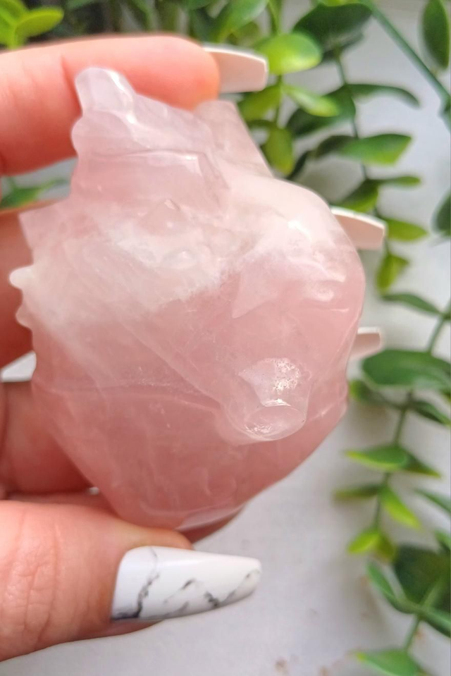 Rose Quartz Anatomical Heart