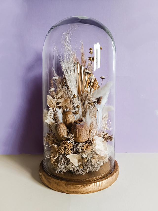 Grande Cloche Blanche &amp; Dorée 