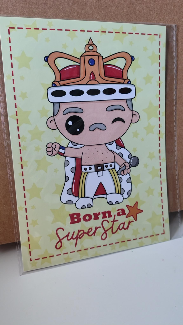 Freddie Born A Superstar - A5 Print