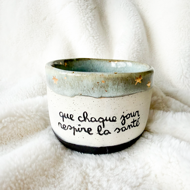 Gobelet « que chaque jour respire la santé » 