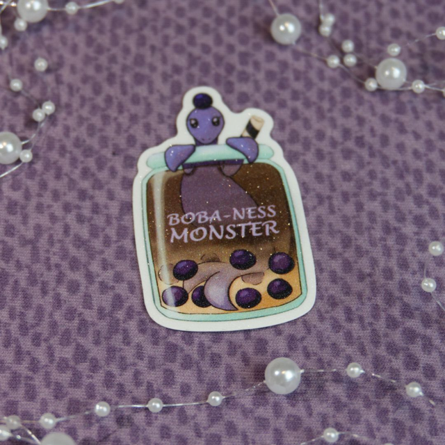 Frosted Sticker Nessy Boba-Ness Monster