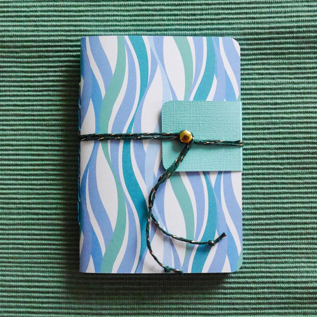 Carnet de poche A6 - motif aquatique