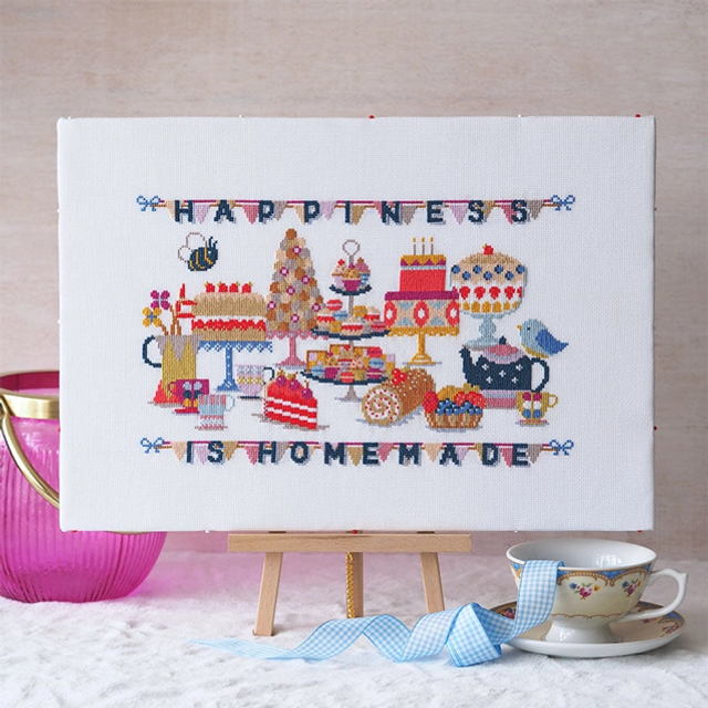Happiness is Homemade Cross Stitch Kit by Caterpillar Cross Stitch