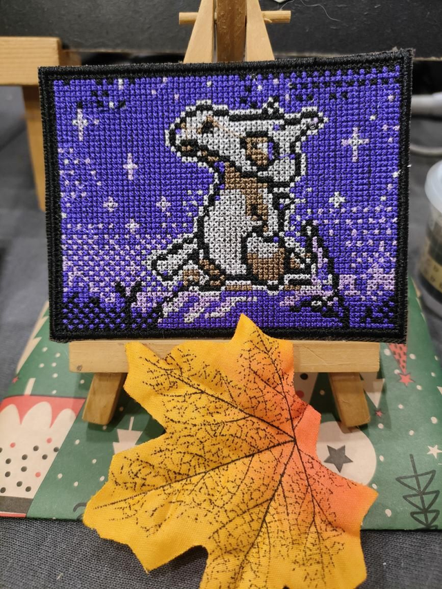 Patch brodé thermocollant pixel art Osselait