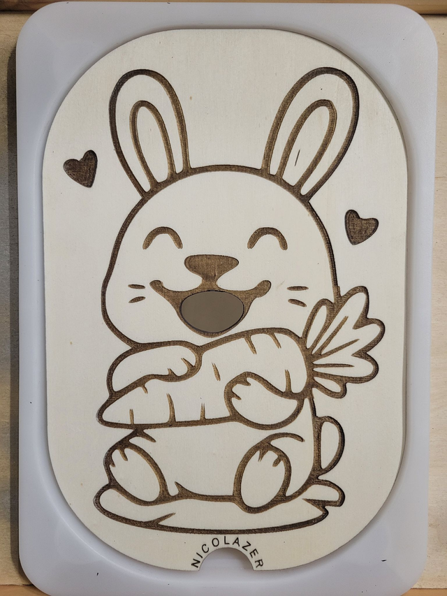 Insert sensoriel bois compatible trofast &quot;le lapin gourmand&quot;