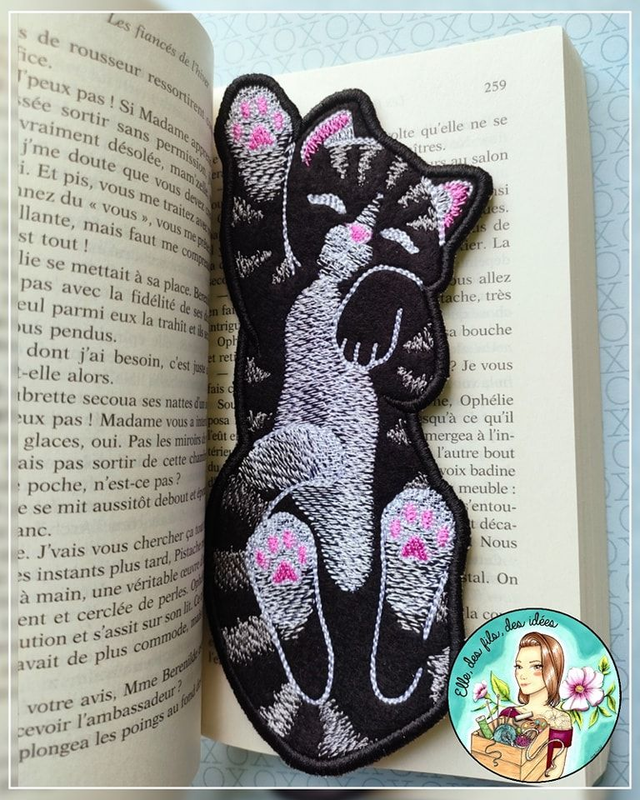 Marque page chat Noir