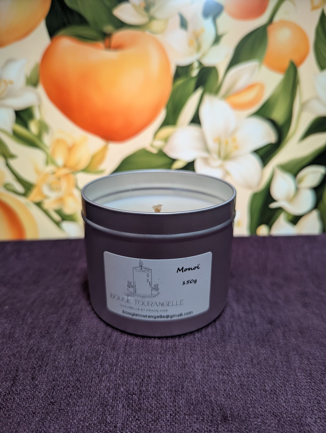 Bougie Parfumée &quot;Monoï&quot; métal 150g