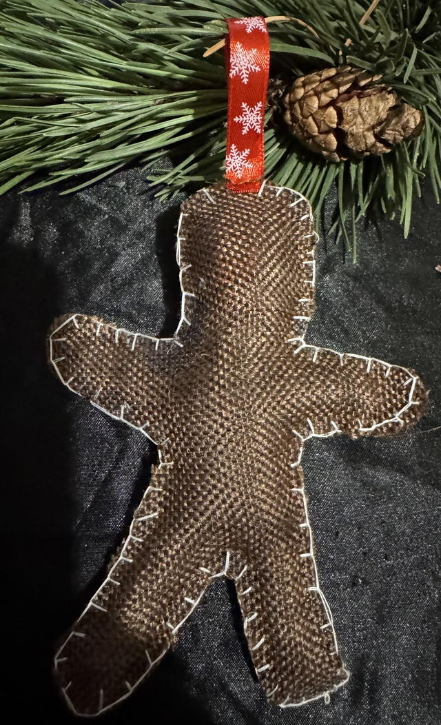 Recycled Gingerman Hanging Decoration