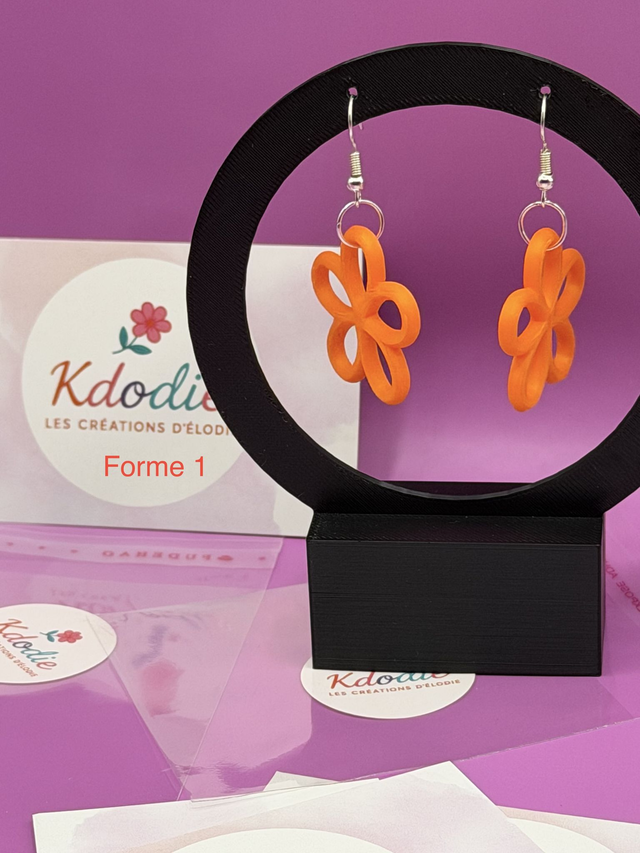 Boucles d'oreilles Fleur - Attaches Crochet