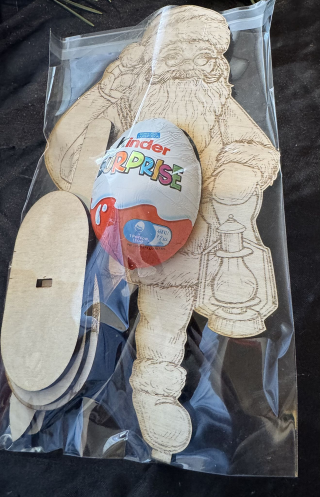 Large Santa Kinder Egg Decoration