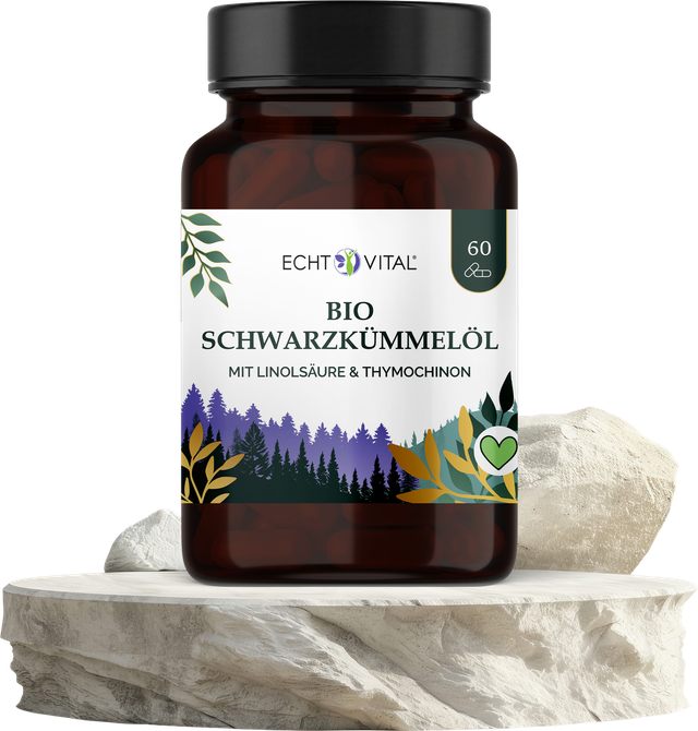 Nature Aktiv Bio Schwarzkümmelöl - 1500 mg Thymochinon 60 Kapseln