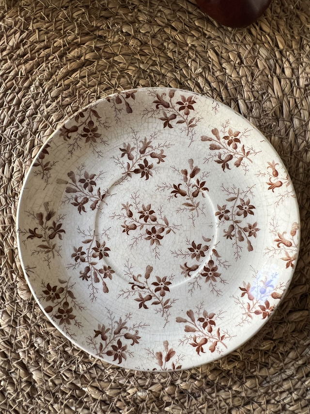 PERSE - Tasse à café & sous-tasse de la manufacture de Sarreguemines - Terre de Fer