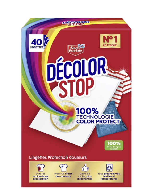 DECOLOR STOP Lingettes Protection Couleurs x40