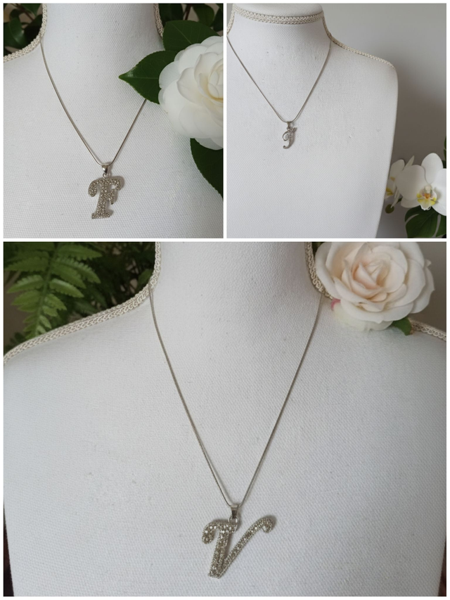 Colliers lettre strass