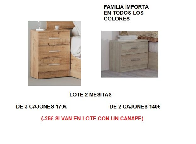 MESITAS DE 2 Y DE 3 CAJONES (VER EN MENU DESPLEGABLE)