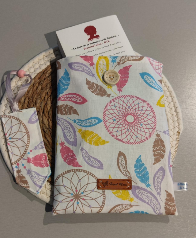 Pochette à livre plumes 