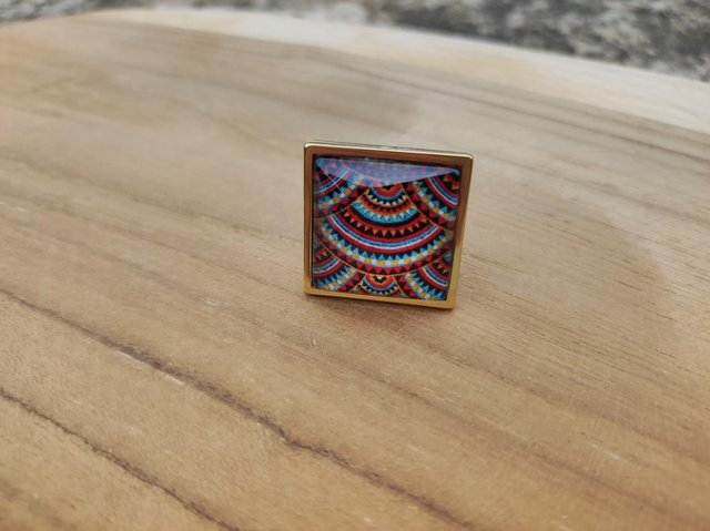 Bague carrée &#039;Ethnic&#039;