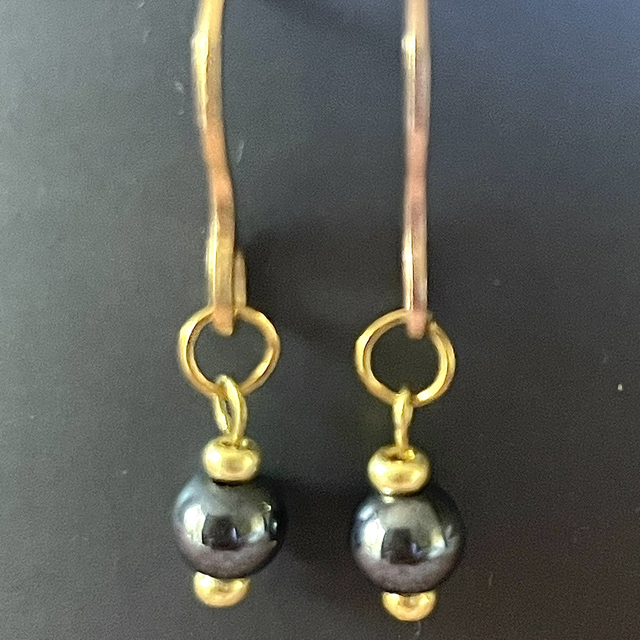 BO18 - Boucles d’oreilles perles obsidiennes